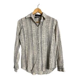 Vintage imagine Silk Button Down Womens Blouse Shirt Top 2 Career Preppy twee